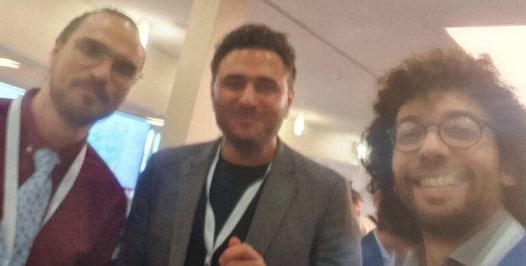 Three research assistants on the 6G Conference in Berlin