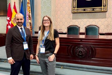 Dr.-Ing. Anna Baron and Dr.-Ing. Loui Al Sardy during the FAU visit to UPM in Madrid (September 2025)
