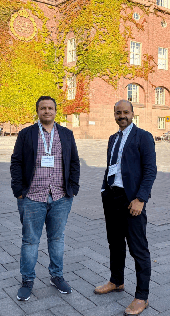 M. Muhammad and L. Al Sardy in front of KTH