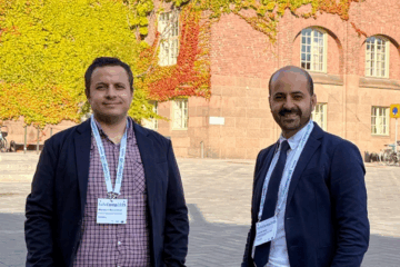 M. Muhammad and L. Al Sardy in front of KTH