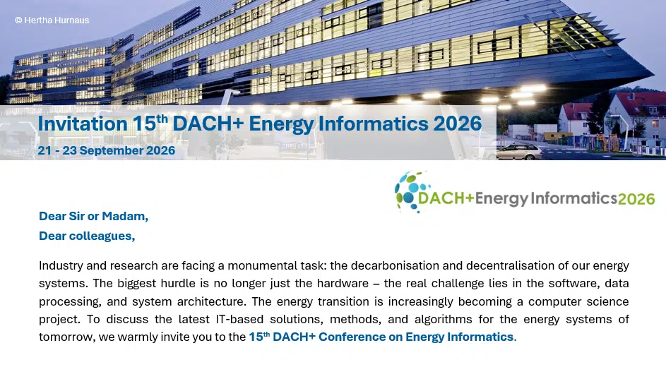 Dach+ EI Conference, Announcement and Logo